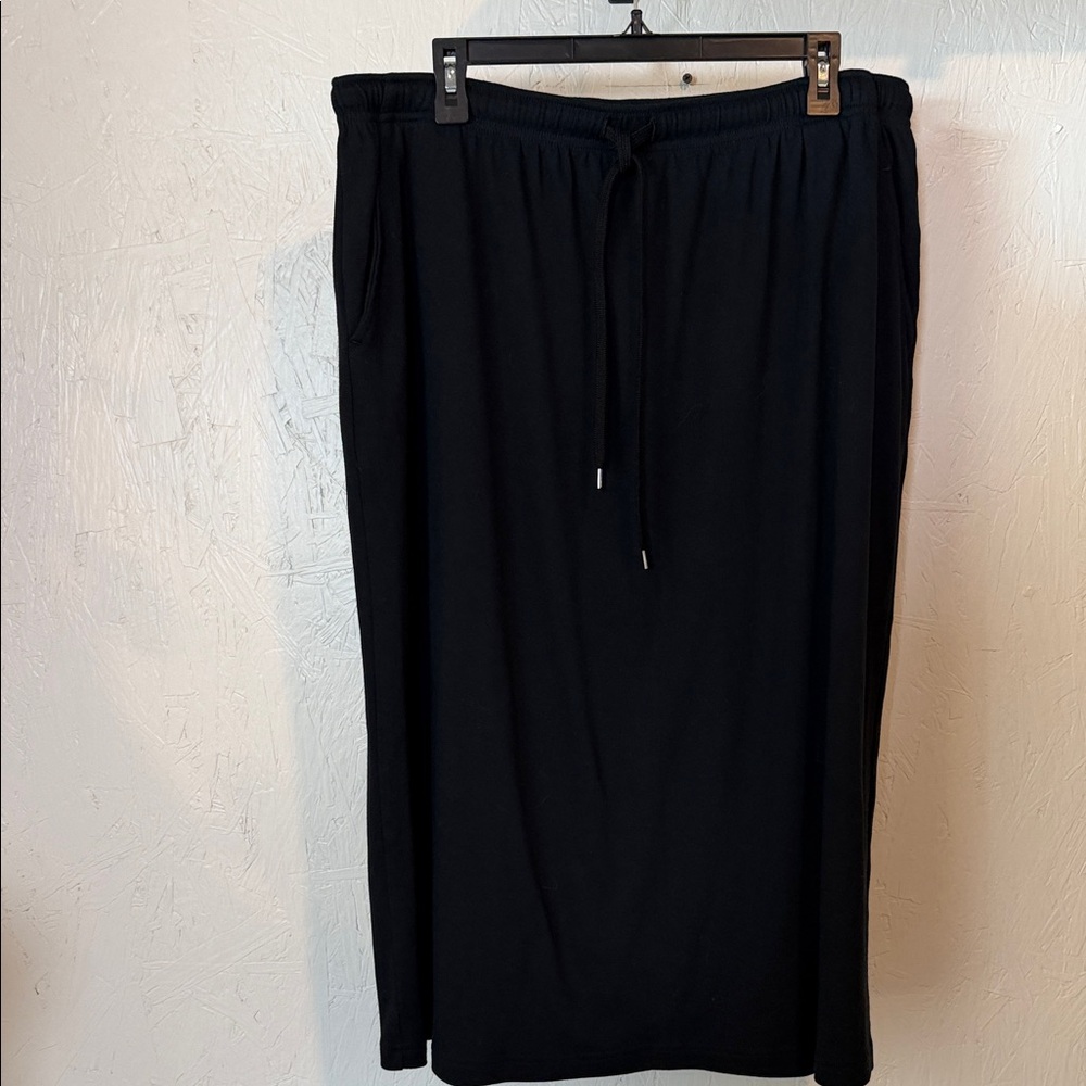 Woman Within Black Midi Skirt